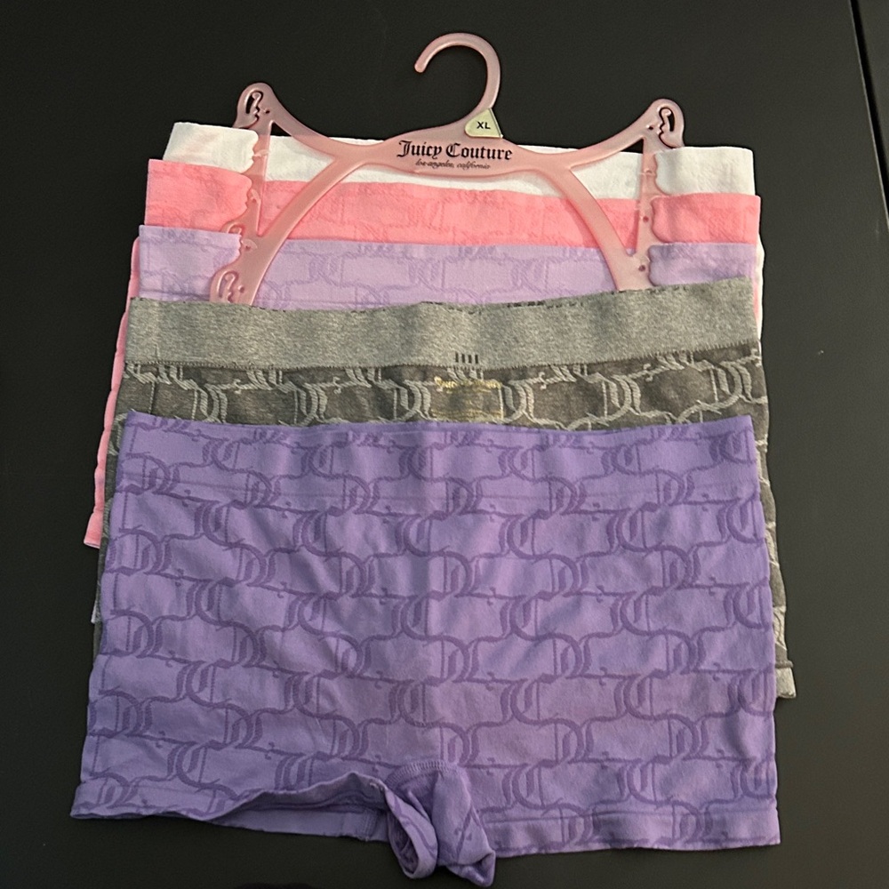 Juicy Couture New Women's Intimate Panties in Pink, Gray, and Purple
